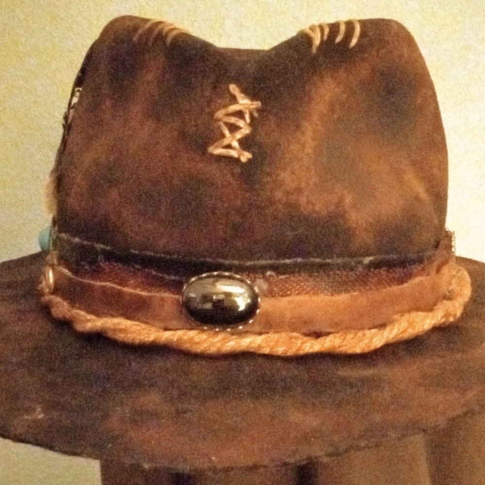 Custom handmade distressed hat